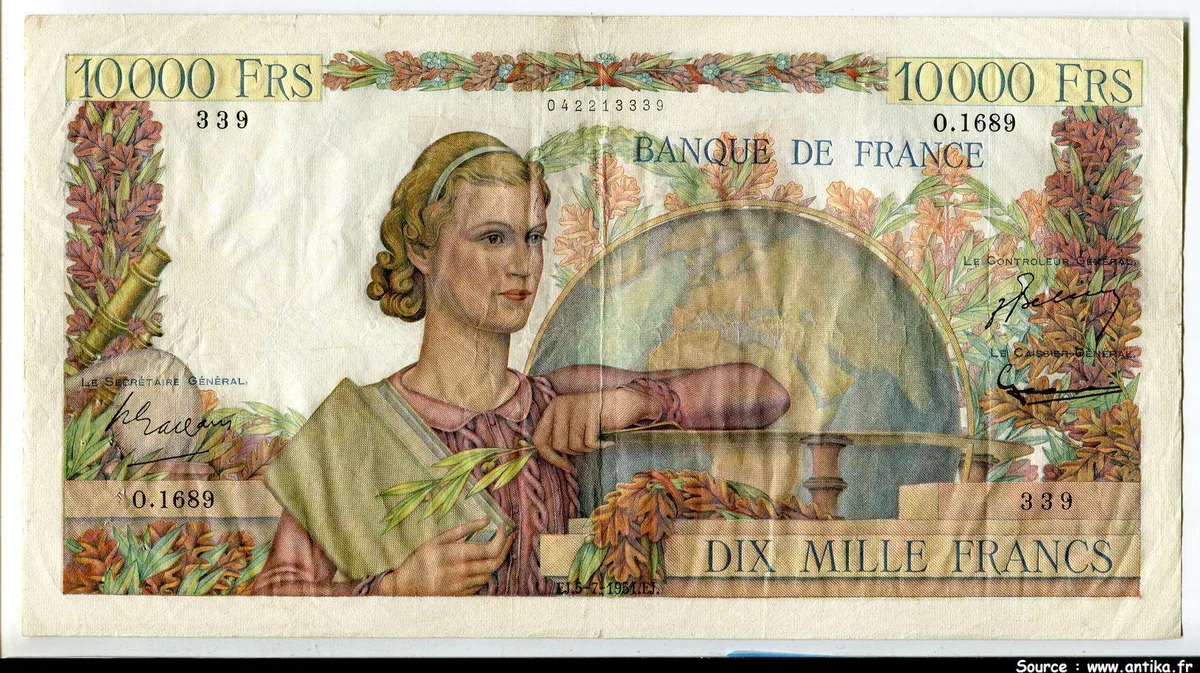 10 000 FRANCS GENIE Français- Type 1945