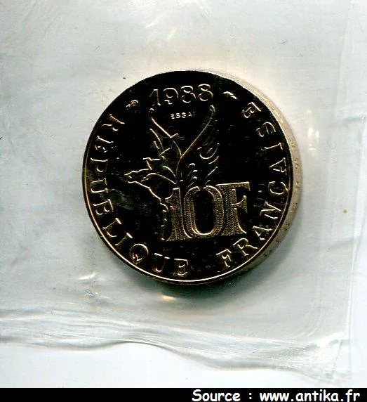10 FRANCS ROLLAND GARROS ESSAI Cupro-Nickel-Alu