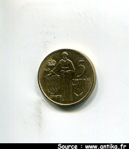 5 CENTIMES RAINIER III 1949-2005