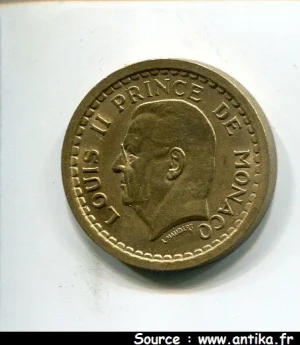 2 FRANCS LOUIS II 1922-1949