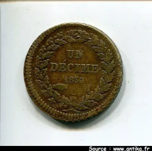 1 DECIME HONORE V 1819-1841
