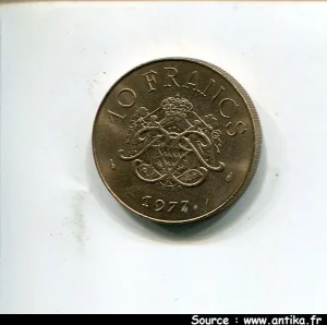 10 FRANCS RAINIER III 1949-2005