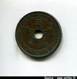 5 CENTIMES Bronze CONGO Etat Indépendant