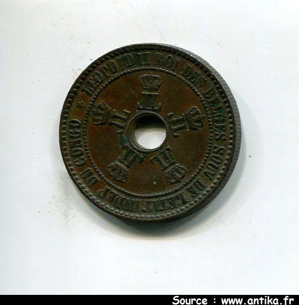 5 CENTIMES Bronze CONGO Etat Indépendant