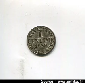 1 CENTIME Billon CANTON de GENEVE