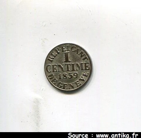 1 CENTIME Billon CANTON de GENEVE