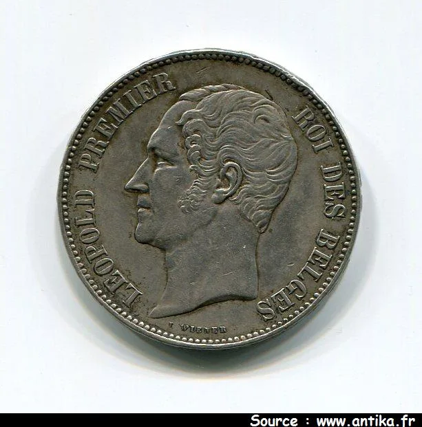 5 FRANCS Argt Mariage Duc & Duchesse de Brabant