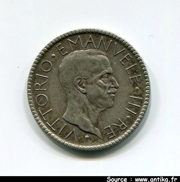20 LIRE Argt VICTOR EMMANUEL III 15,01 gr Rome