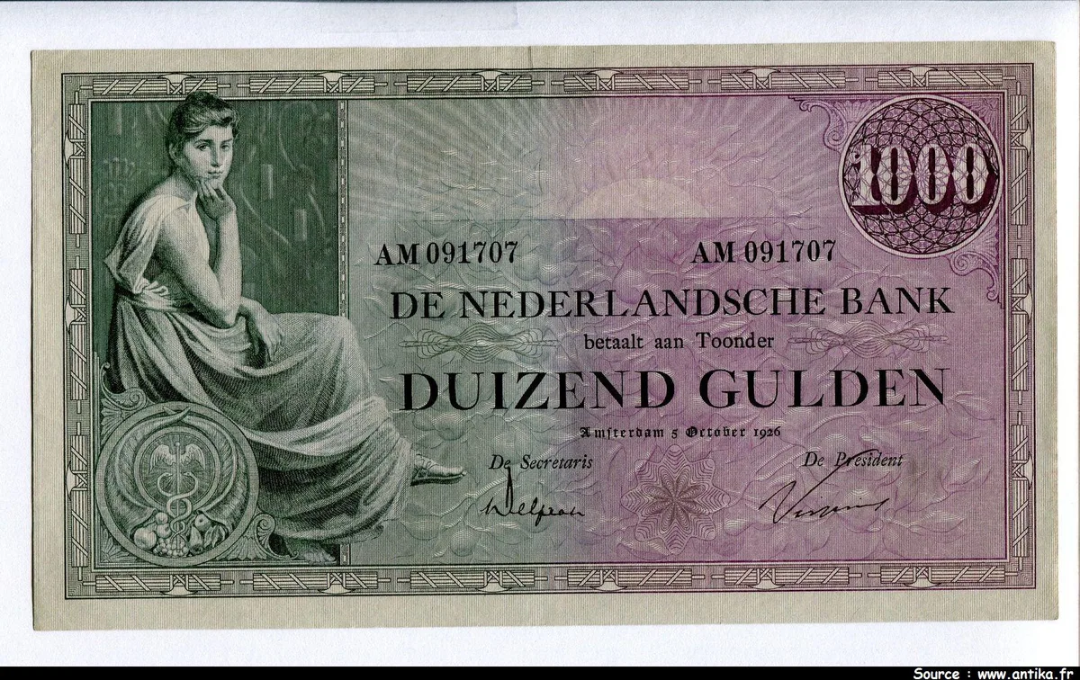 1000 Gulden Femme Assise RARETE Alph AM