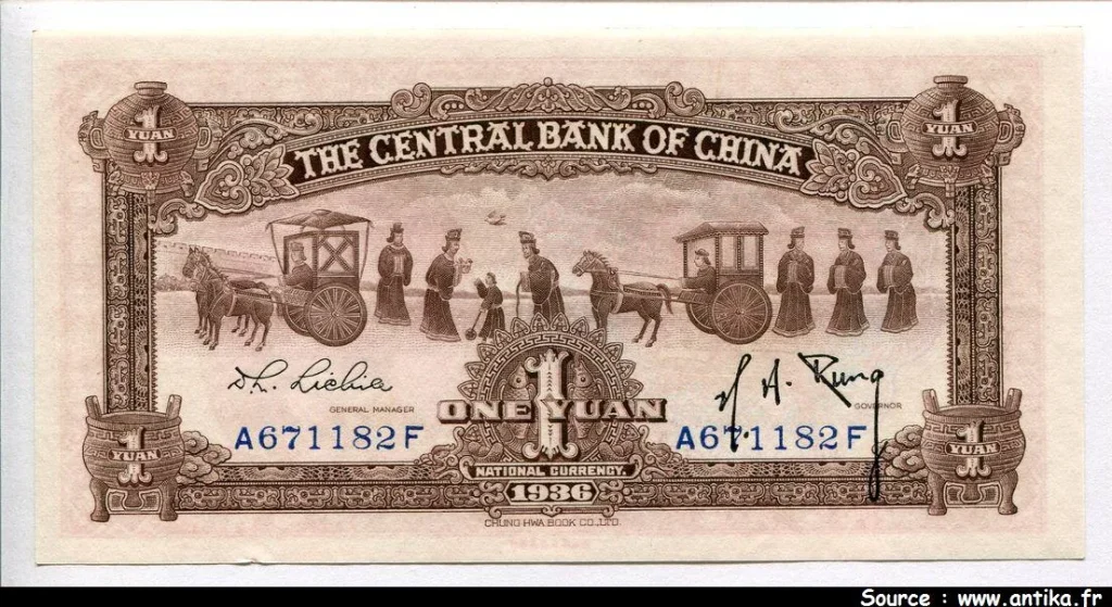 1 Yüan Orange SYS The Central Bank of China