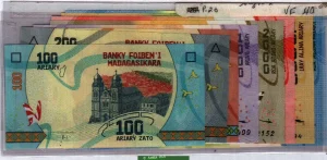 100-200-500-1000-2000-5000-10000-20000 Ariary (Lot de 8 Billets)PROMO