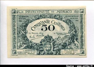 50 Centimes Bleu Série B N°100384