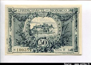 50 Centimes Bleu Série B N°100384