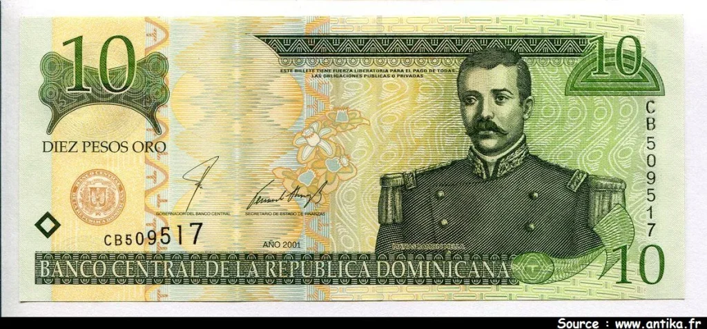 10 Pesos de Oro Matias Ramon Mella
