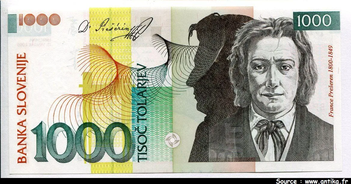 1000 Tolarjev France Preseren