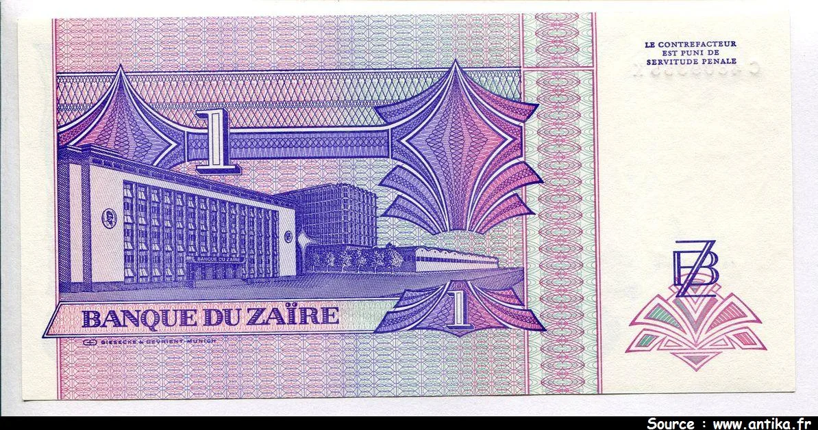 1 Nouveau Zaire Mobutu