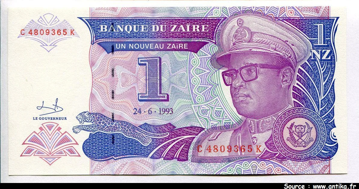 1 Nouveau Zaire Mobutu