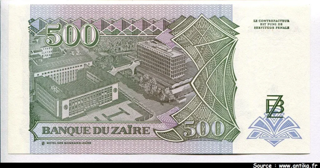 500 Nouveaux Zaires Mobutu * *