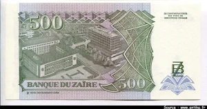 500 Nouveaux Zaires Mobutu * *