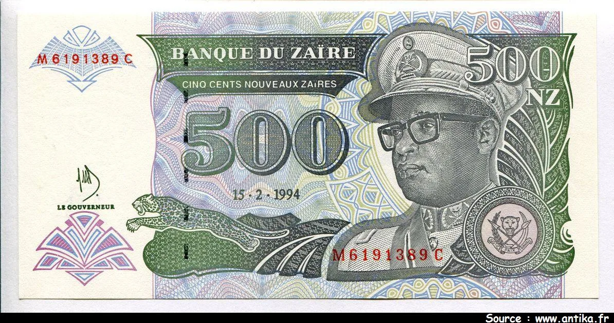 500 Nouveaux Zaires Mobutu * *