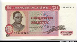 50 Makuta Mobutu & Léopard * *