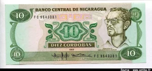 10 Cordobas Commandant Carlos Fonseca Amador