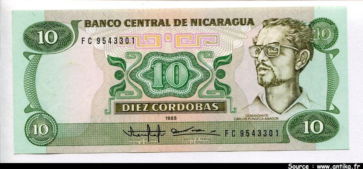 10 Cordobas Commandant Carlos Fonseca Amador