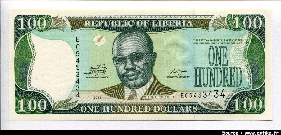100 Dollars W.R.Tolbert * *