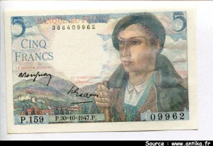 5 FRANCS BERGER - Type 1943