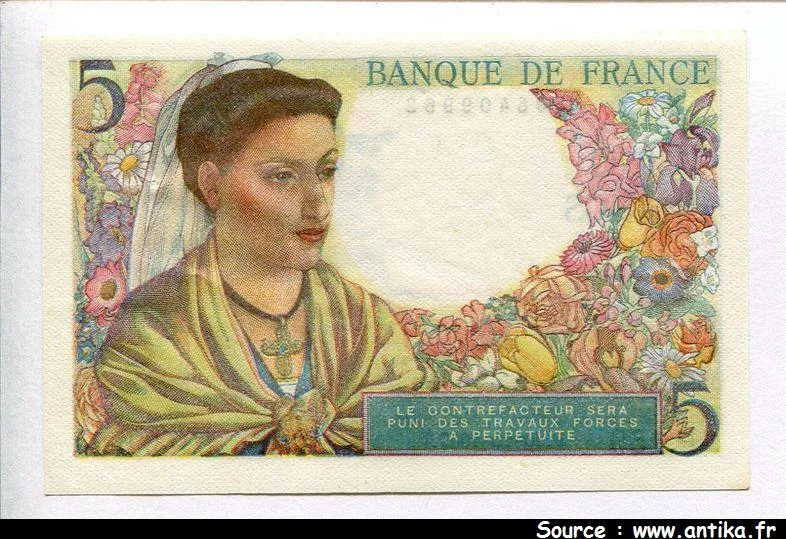 5 FRANCS BERGER - Type 1943