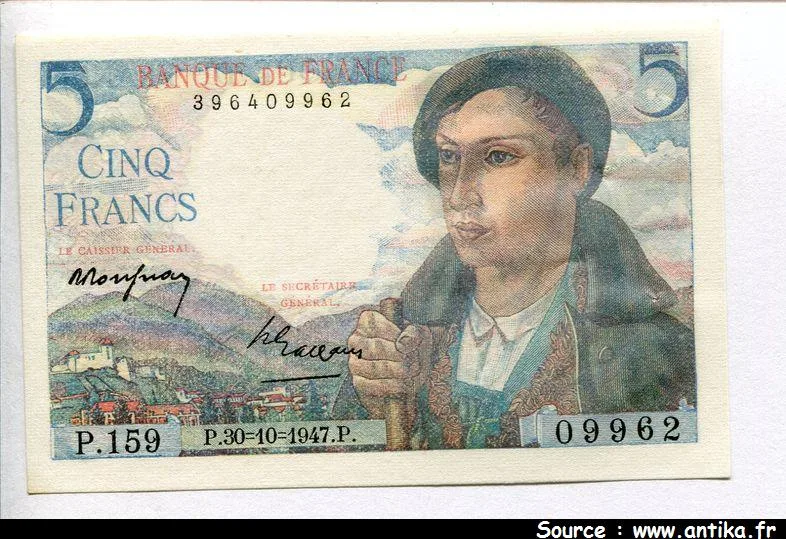 5 FRANCS BERGER - Type 1943
