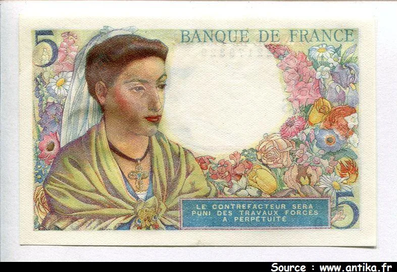 5 FRANCS BERGER - Type 1943