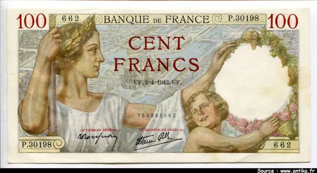 100 FRANCS SULLY - Type 1939