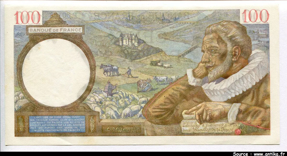 100 FRANCS SULLY - Type 1939