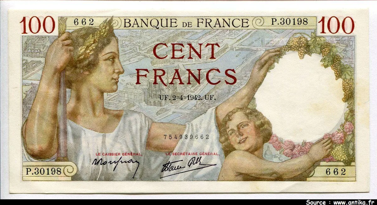 100 FRANCS SULLY - Type 1939