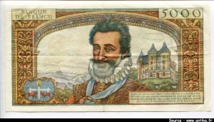 5000 FRANCS HENRI IV - Type 1957