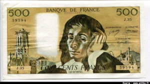 500 FRANCS PASCAL - Type 1968