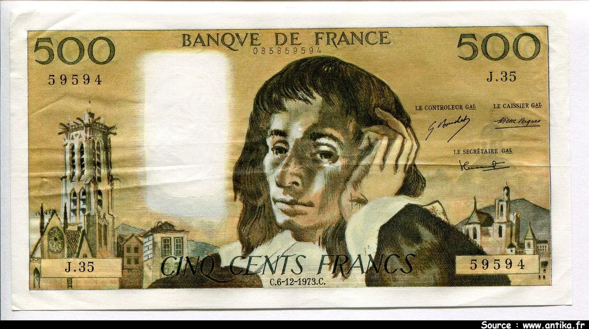 500 FRANCS PASCAL - Type 1968