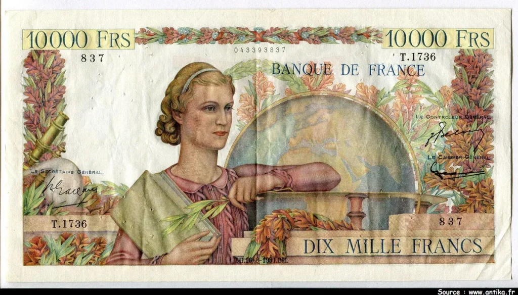 10 000 FRANCS GENIE Français- Type 1945