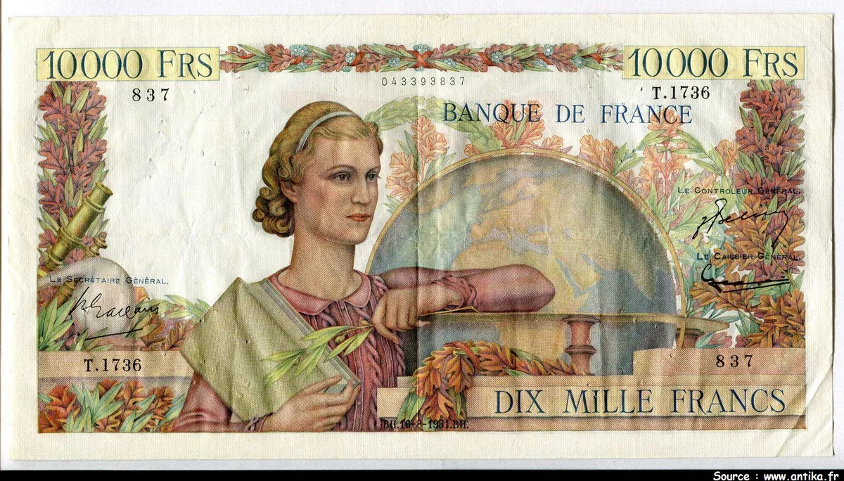 10 000 FRANCS GENIE Français- Type 1945