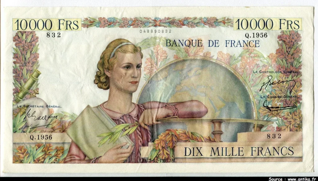 10 000 FRANCS GENIE Français- Type 1945