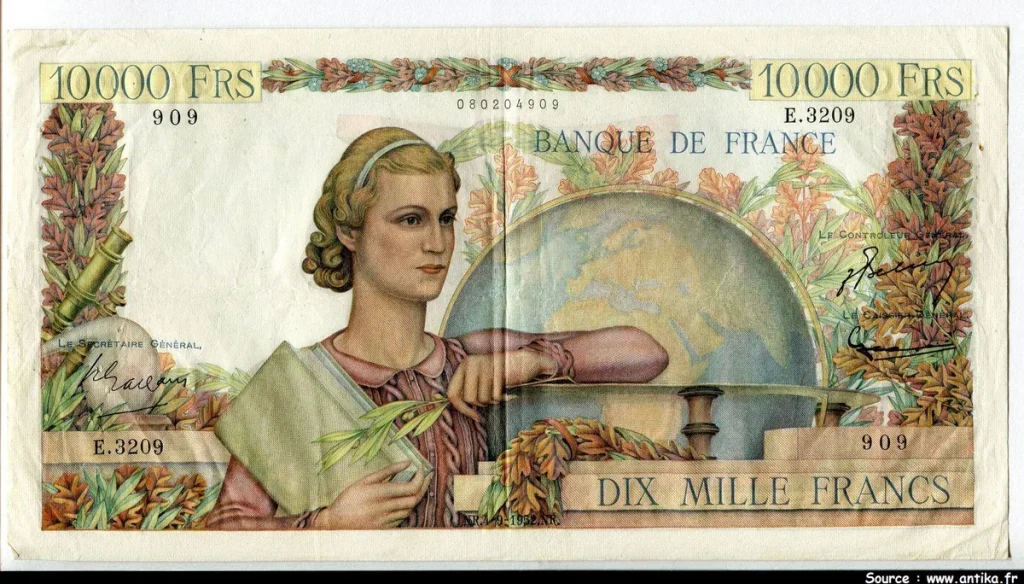 10 000 FRANCS GENIE Français- Type 1945