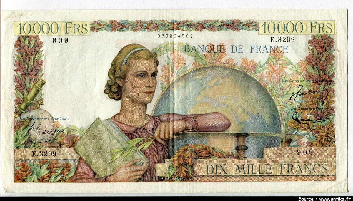 10 000 FRANCS GENIE Français- Type 1945