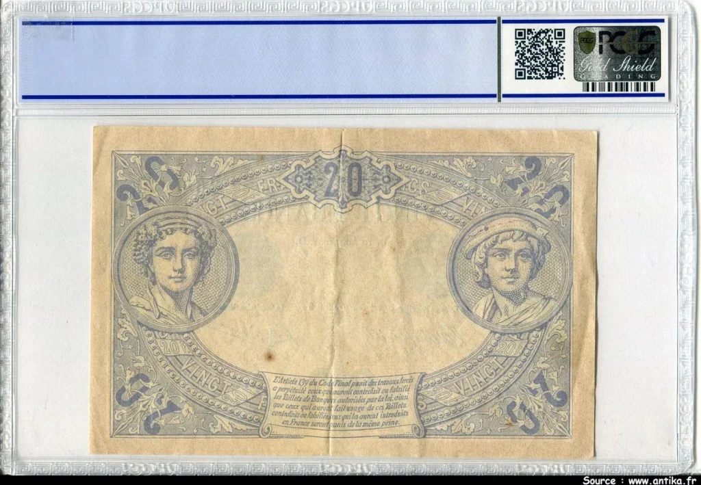 20 FRANCS NOIR - Type 1873