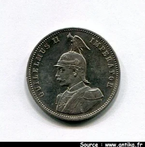 1 ROUPIE GUILLAUME II Berlin AFRIQUE Orientale RARE