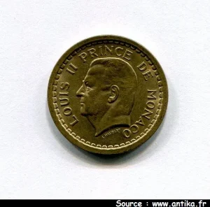 2 FRANCS LOUIS II 1922-1949