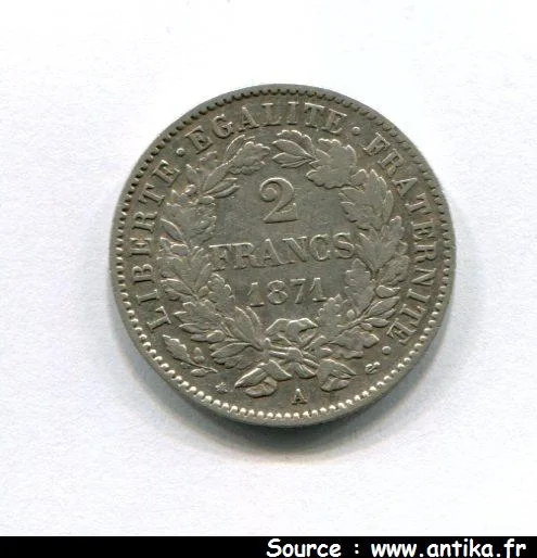 2 FRANCS CERES avec légende