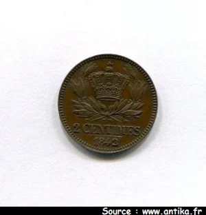 2 CENTIMES ESSAI Cuivre du 2 CENTIMES LOUIS PHILIPPE