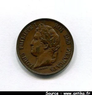 5 CENTIMES ESSAI Cuivre du 5 CENTS LOUIS PHILIPPE