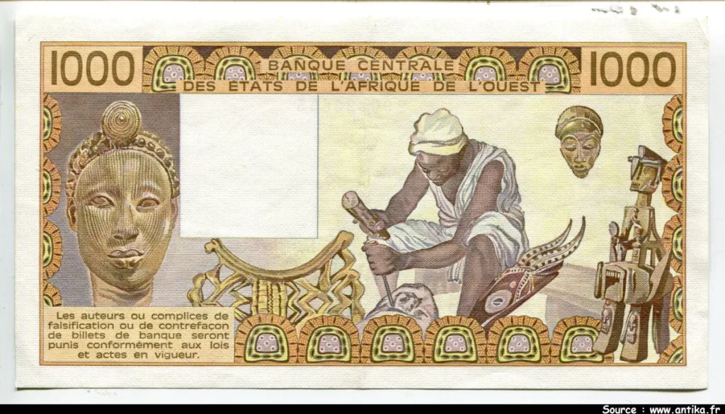 1000 FRANCS Mine de phosphate